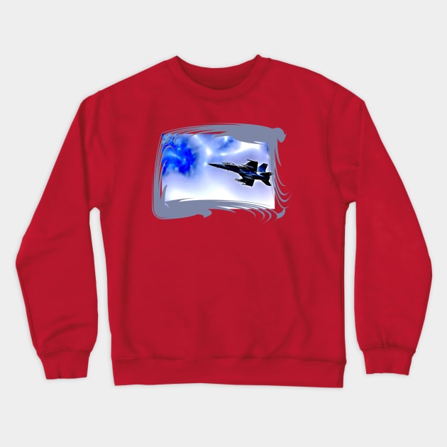 Fighter Aircraft Crewneck Sweatshirt by Arie